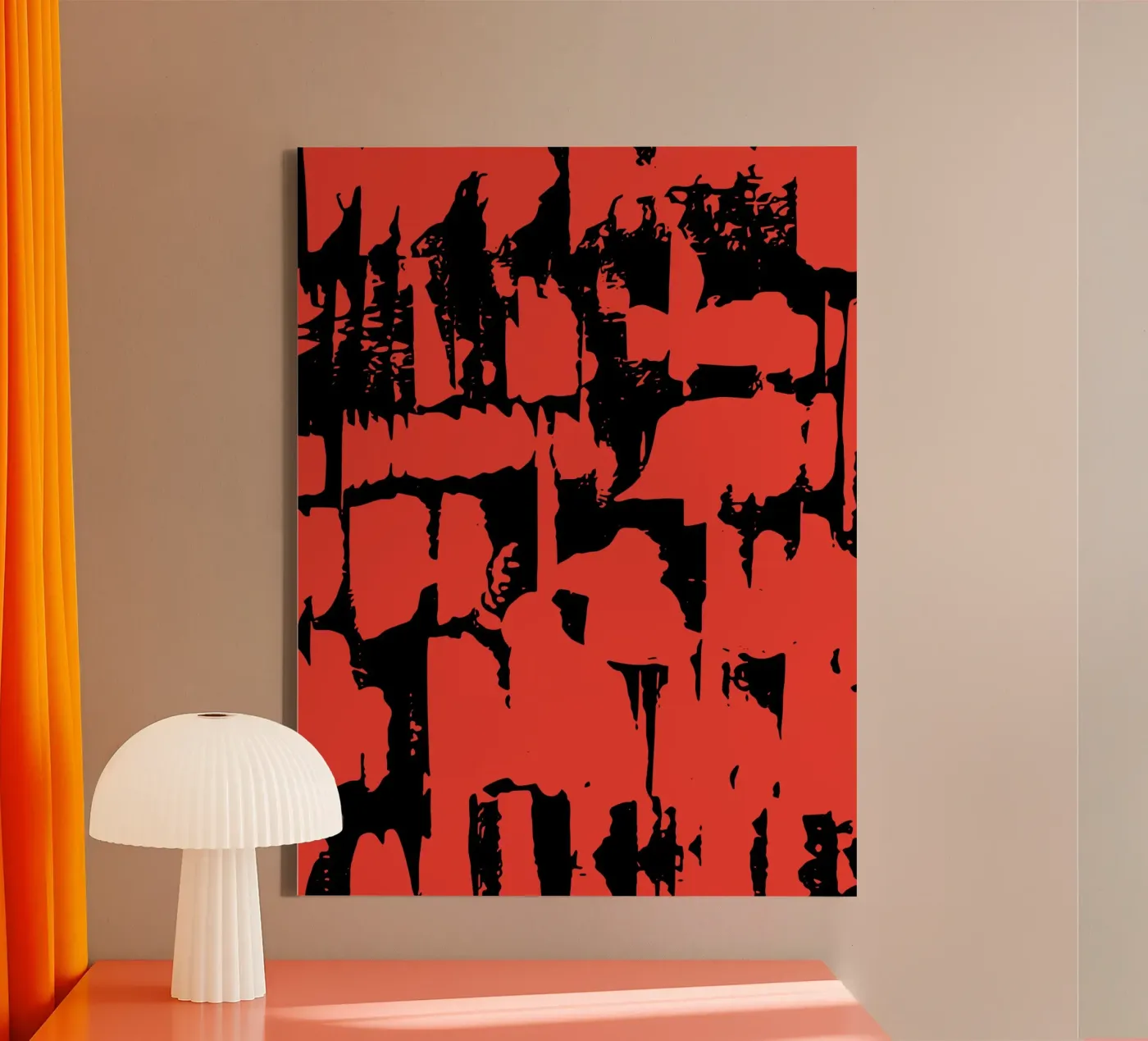 Grunge-patroon canvas van Kim Hubball Studio