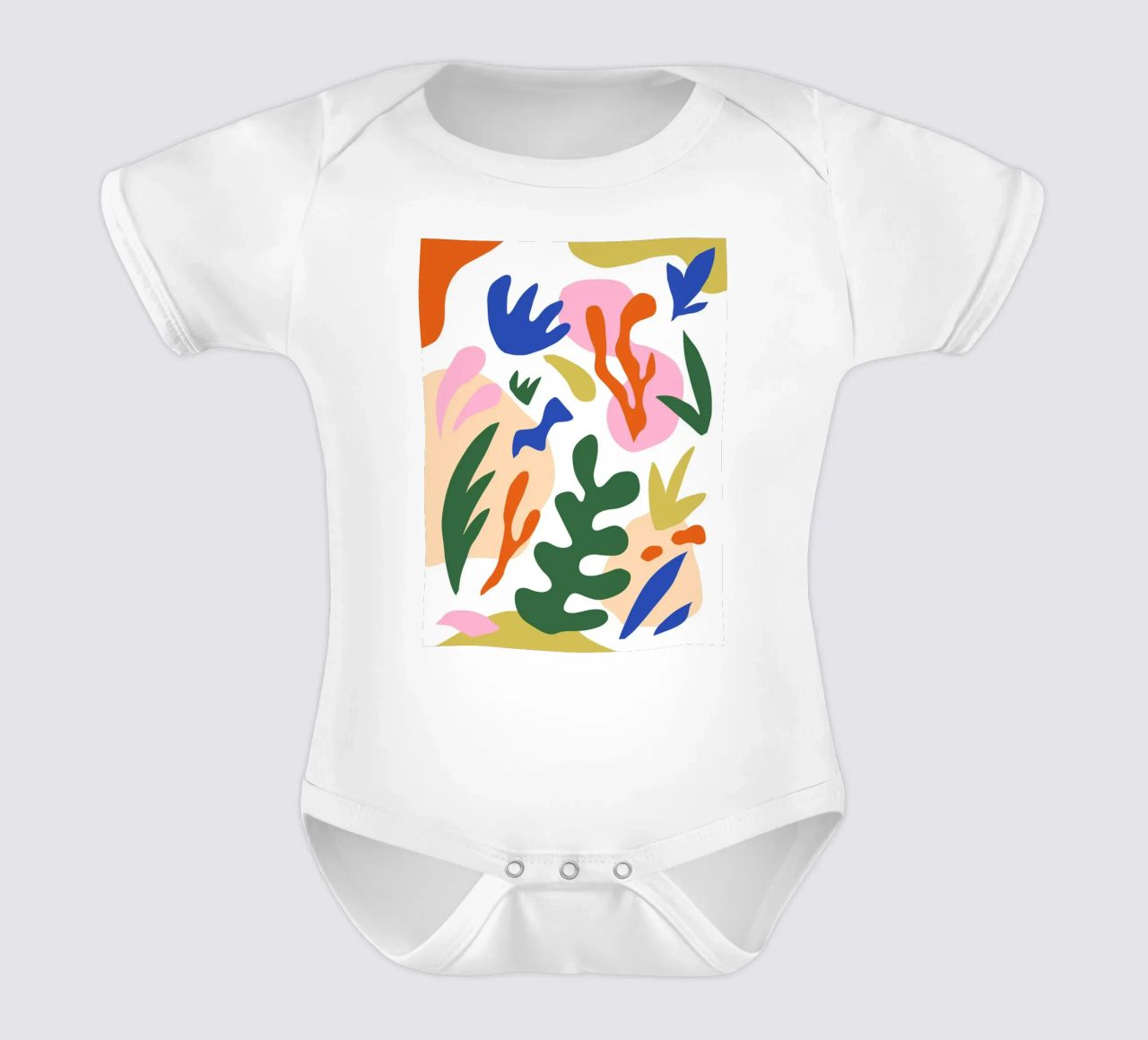 Matisse Beach Vibes short-sleeve baby romper by Kim Hubball Studio