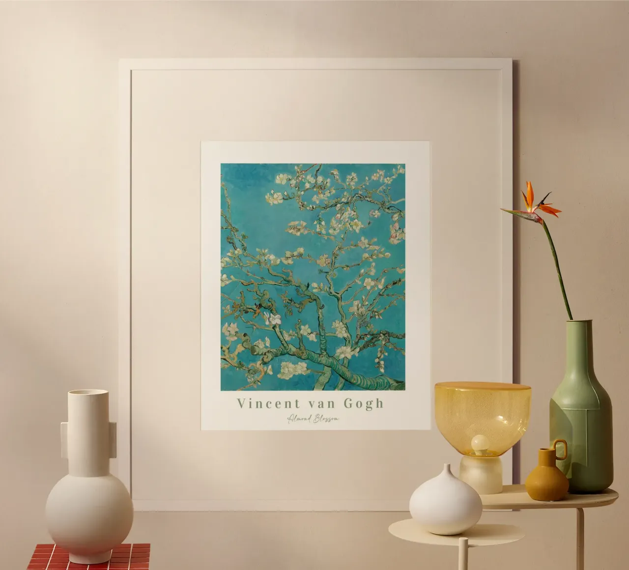 Van Gogh Mandelblüte, Blaue Wandkunst, Botanical Floral Poster von ArtHaus