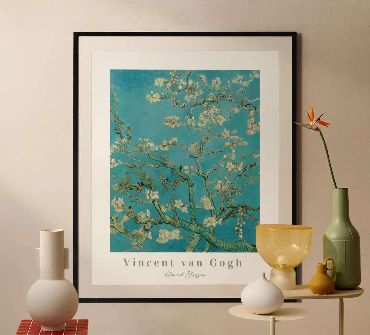 Van Gogh Mandelblüte, Blaue Wandkunst, Botanical Floral Poster von ArtHaus