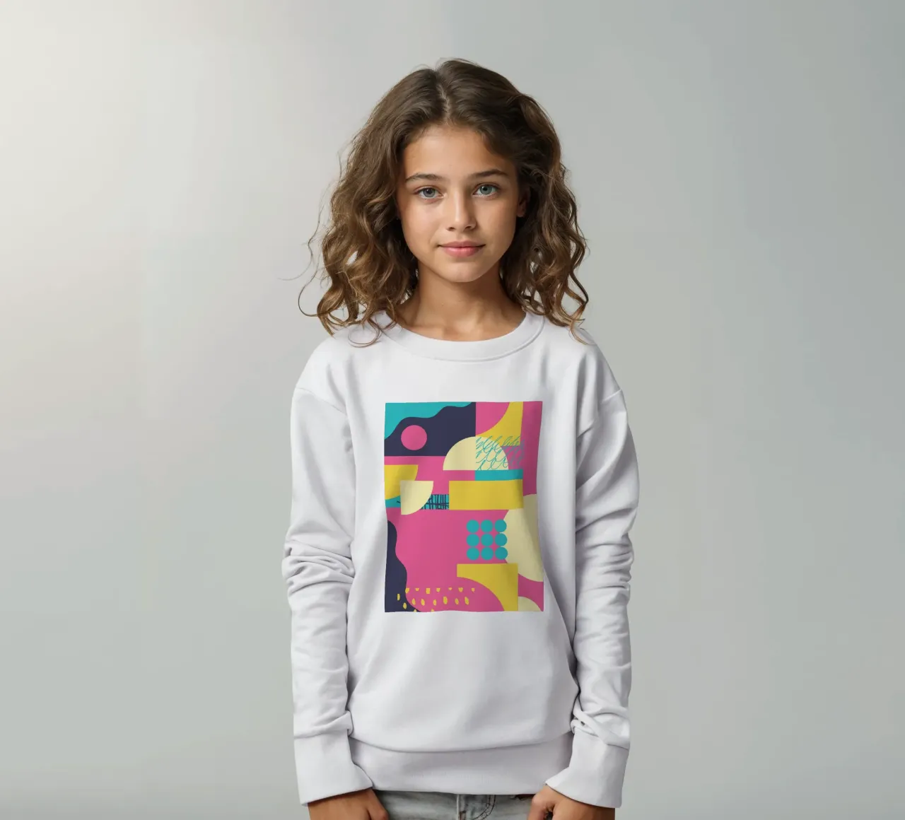 Audace geometrico anni '80 felpa bambino da Kim Hubball Studio