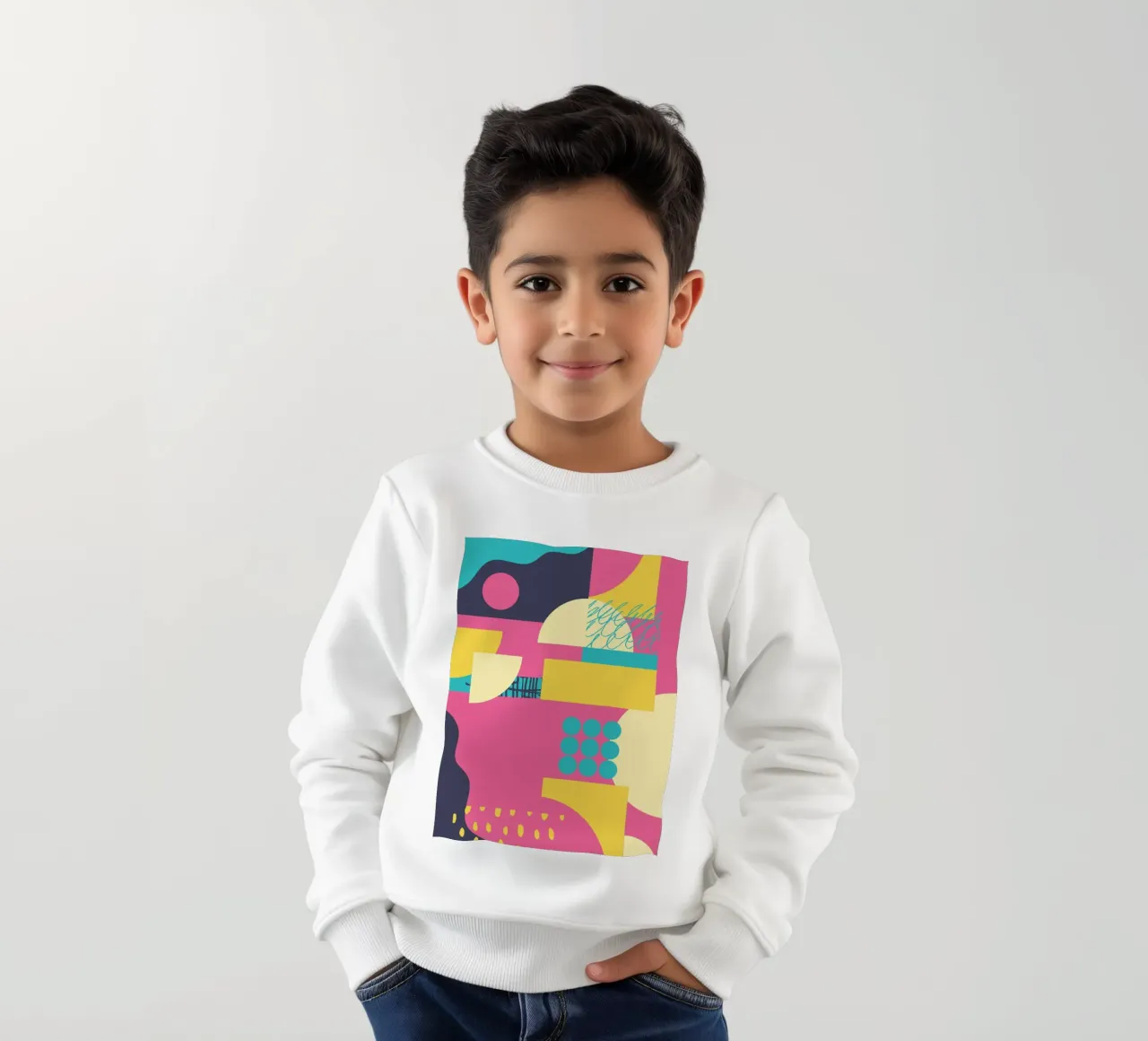 Audace geometrico anni '80 felpa bambino da Kim Hubball Studio