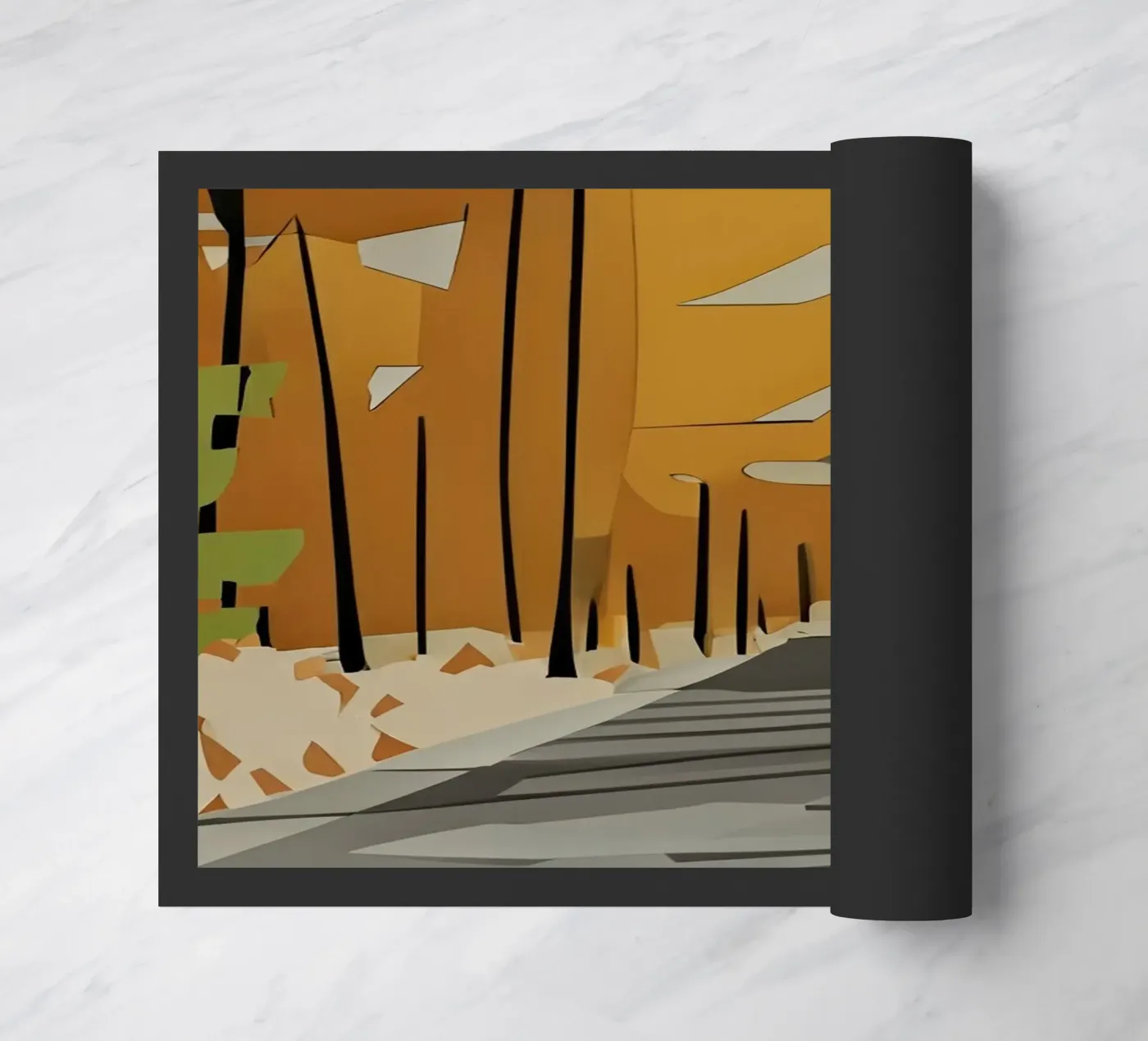 Waldweg_1 doormat by Abstract Art by LK