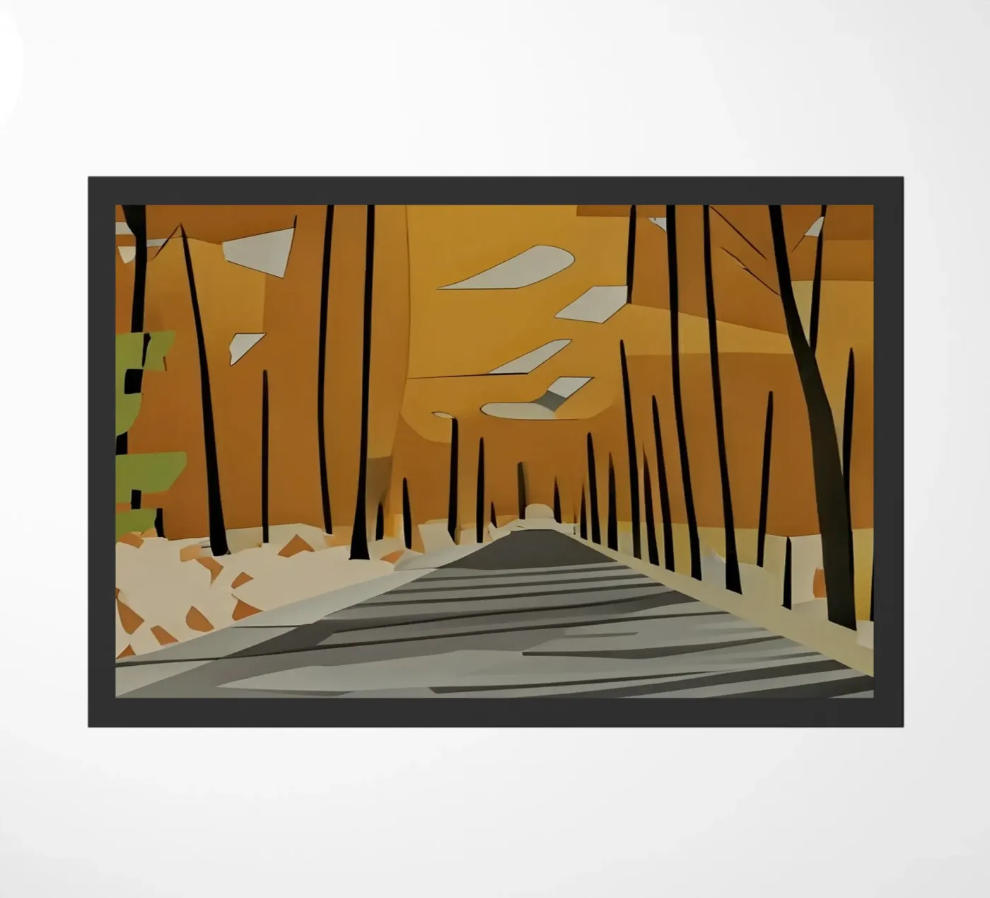 Waldweg_1 doormat by Abstract Art by LK