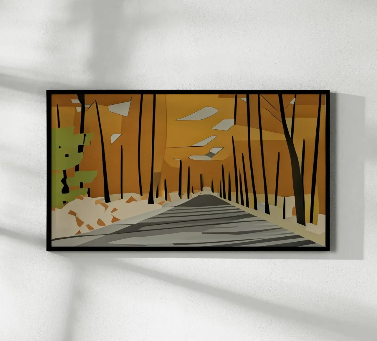 Waldweg_1 poster con telaio in plastica da Abstract Art by LK
