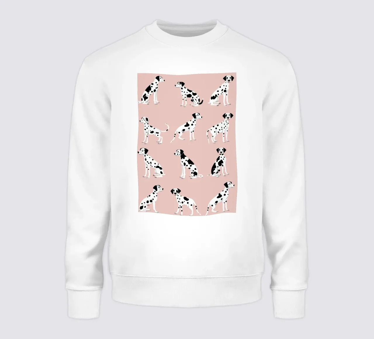 Simpatica stampa dalmata rosa per la cameretta o la stanza dei giochi dei bambini felpa da Little Lola