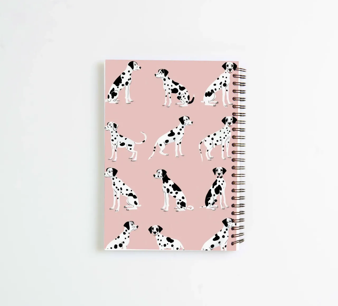 Simpatica stampa dalmata rosa per la cameretta o la stanza dei giochi dei bambini diario ad anelli da Little Lola