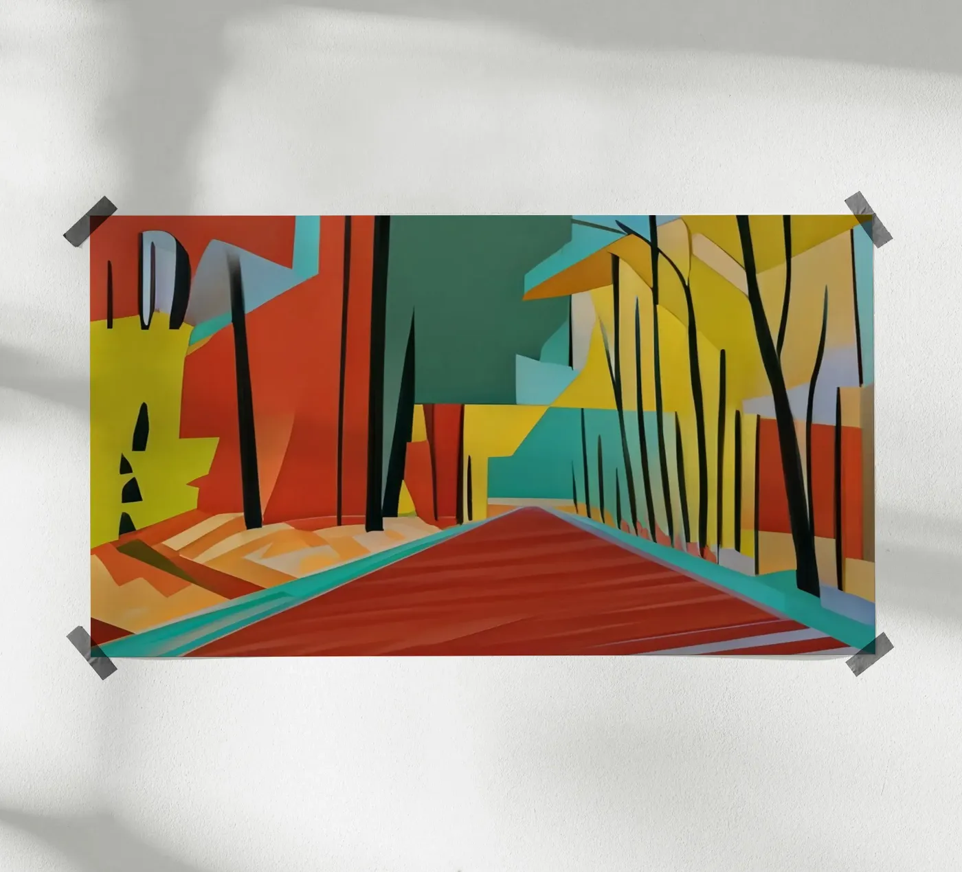 Waldweg_2 poster by Abstract Art by LK