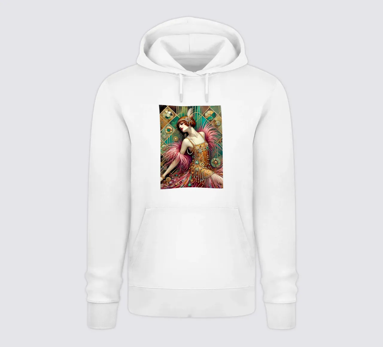 Flapper Dancer felpa con cappuccio da Art-Nouveau-Dsg