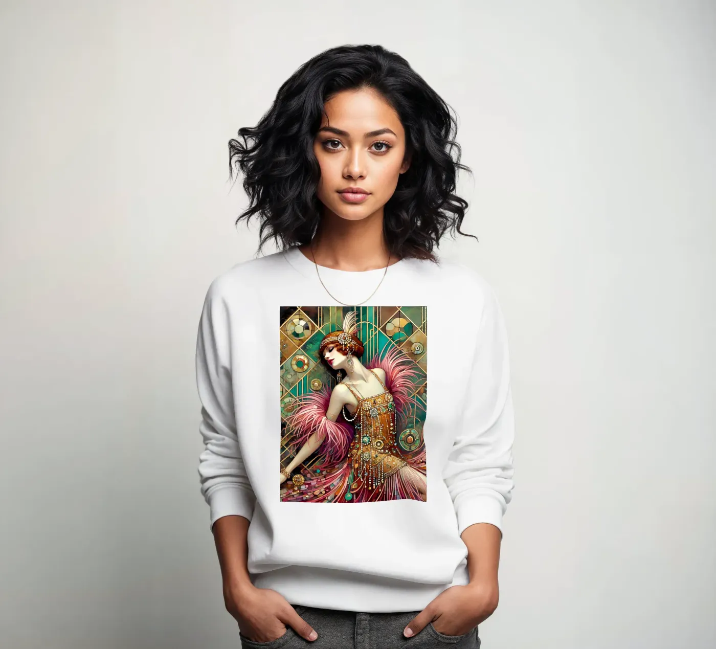 Flapper Dancer sweatshirt van Art-Nouveau-Dsg