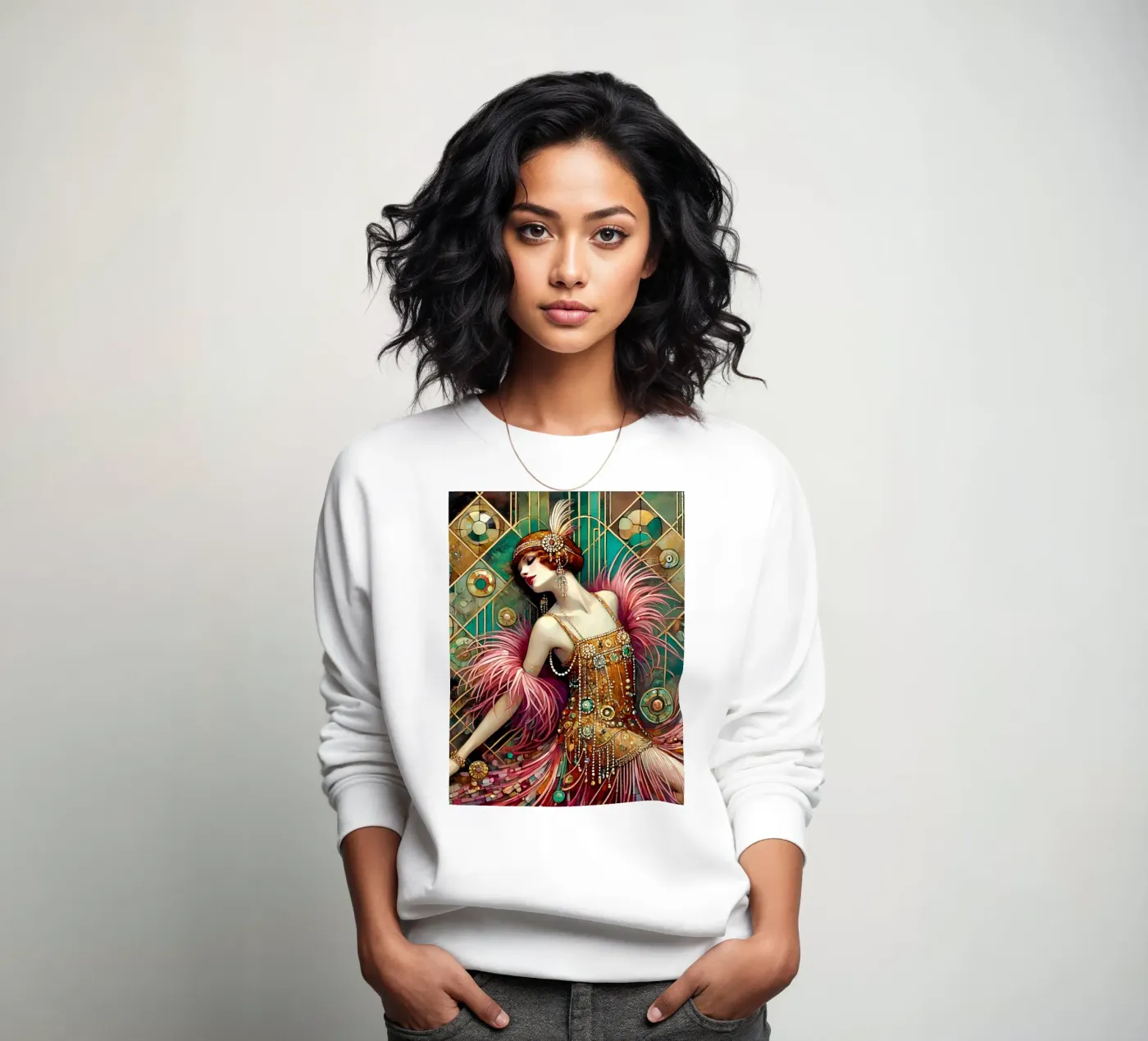 Flapper Dancer sweatshirt van Art-Nouveau-Dsg