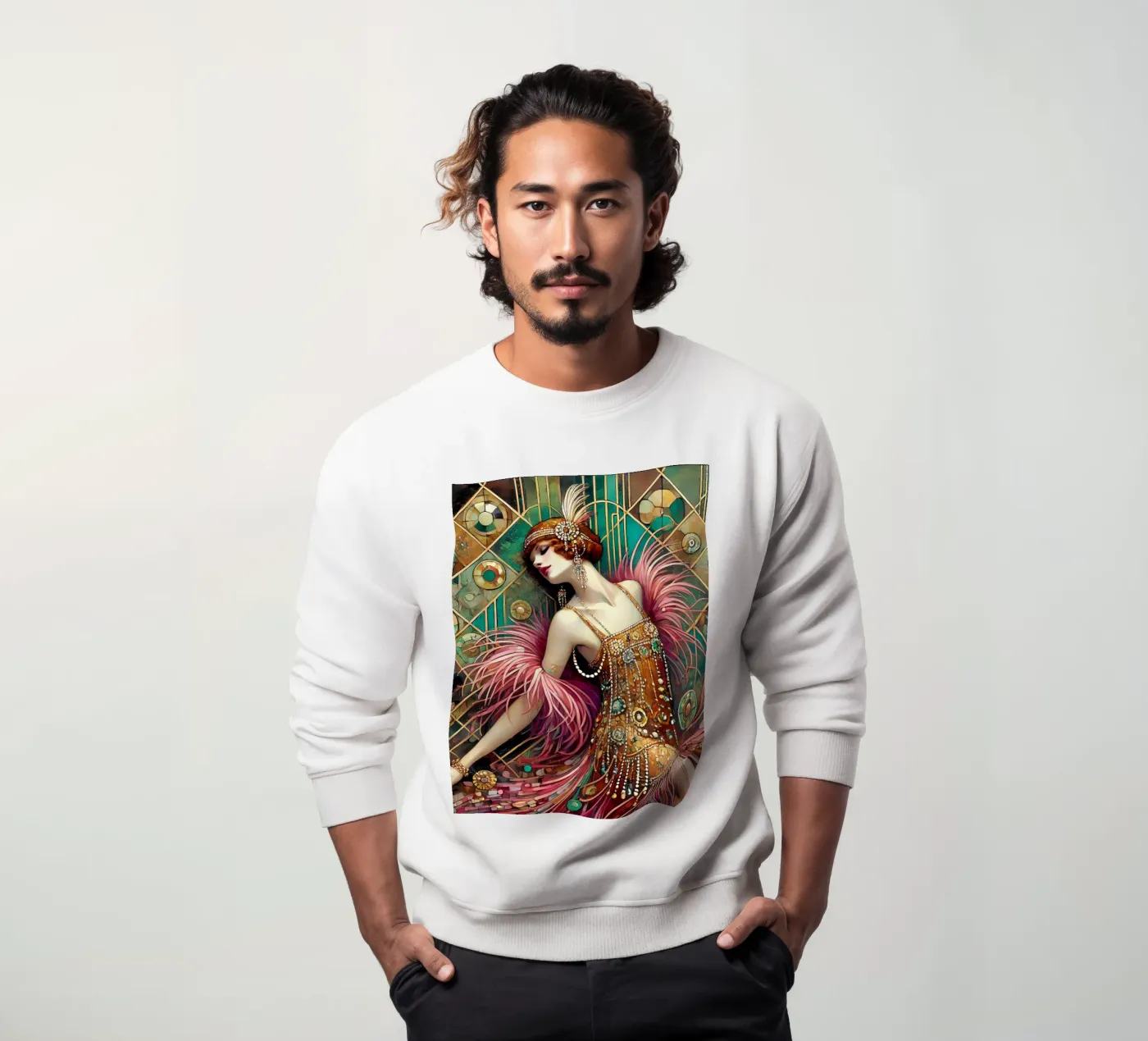 Flapper Dancer sweatshirt van Art-Nouveau-Dsg