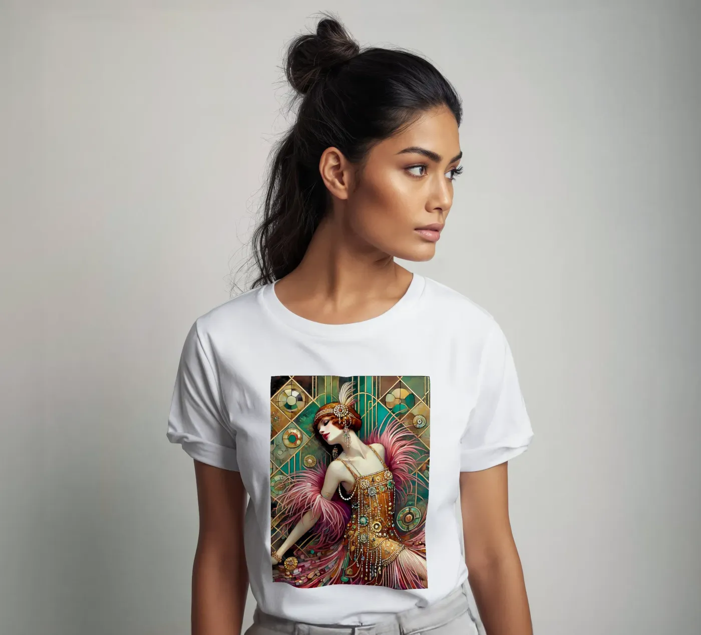 Flapper Dancer t-shirt da Art-Nouveau-Dsg