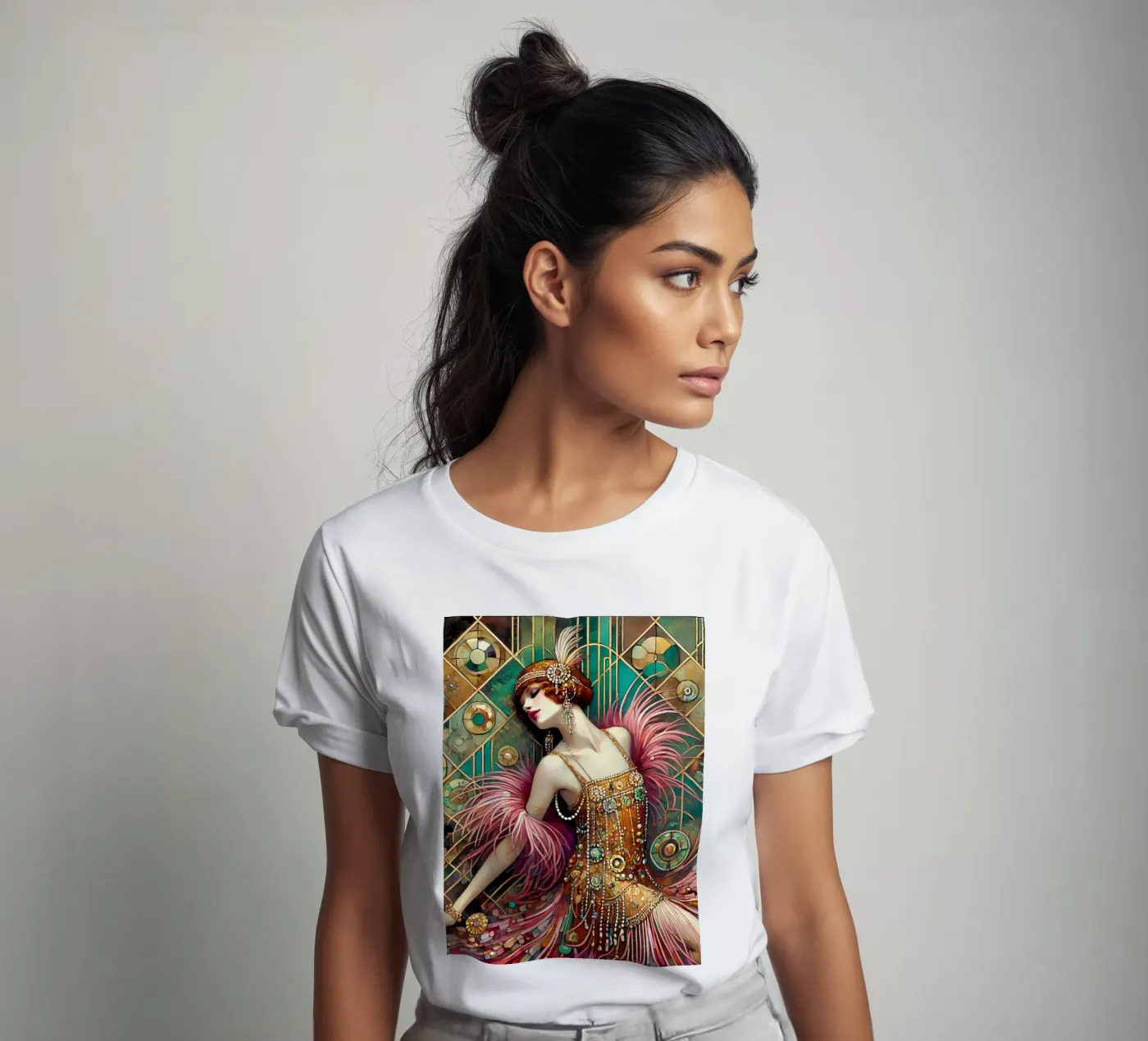 Flapper Dancer t-shirt van Art-Nouveau-Dsg