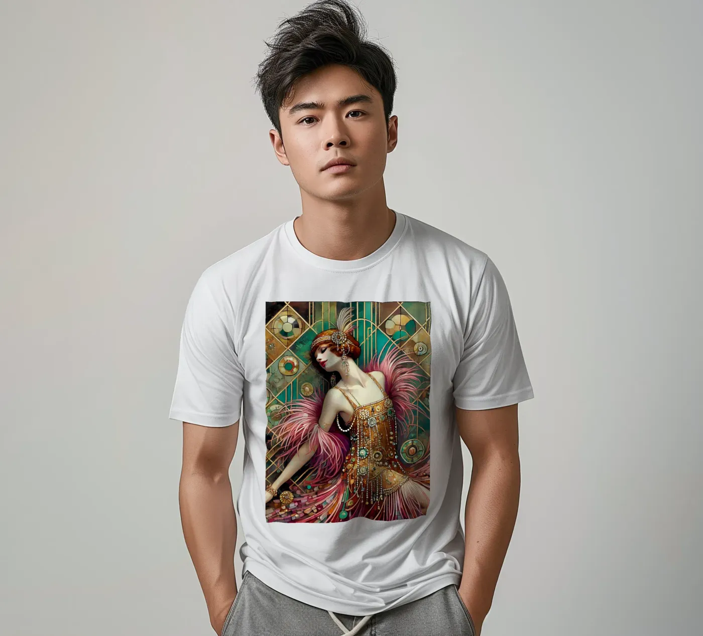 Flapper Dancer t-shirt da Art-Nouveau-Dsg
