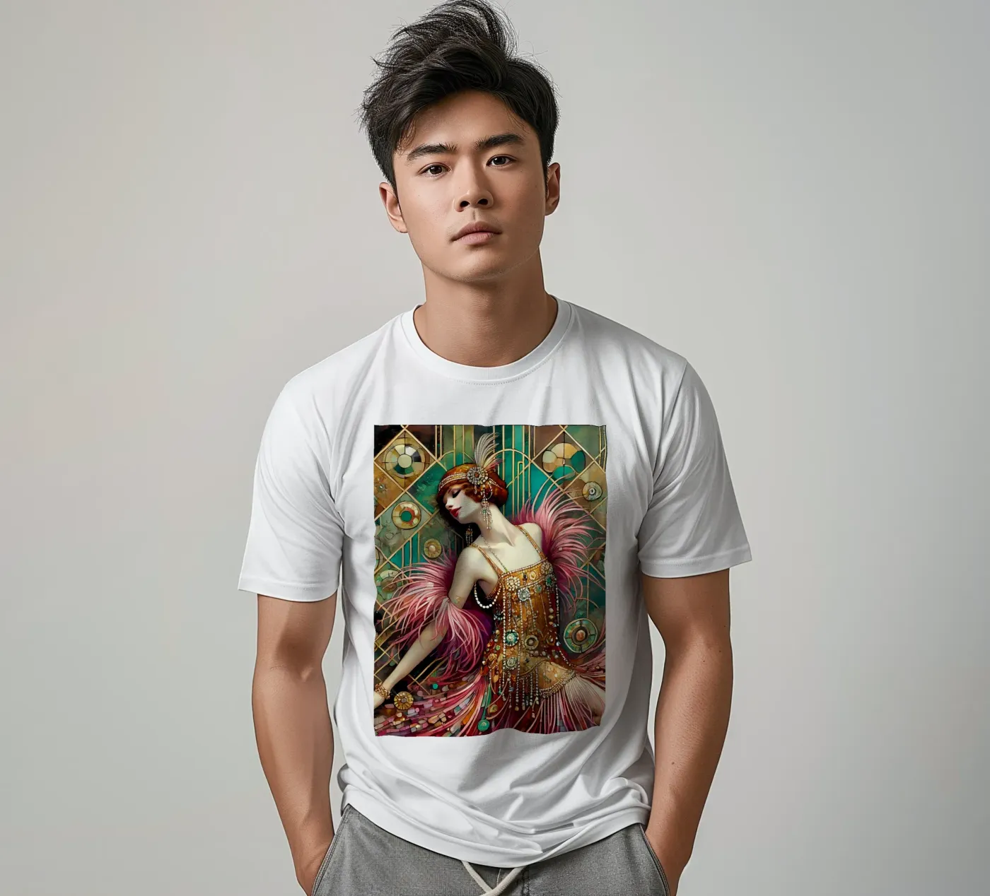 Flapper Dancer t-shirt da Art-Nouveau-Dsg