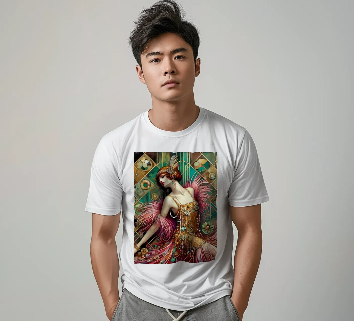 Flapper Dancer t-shirt van Art-Nouveau-Dsg