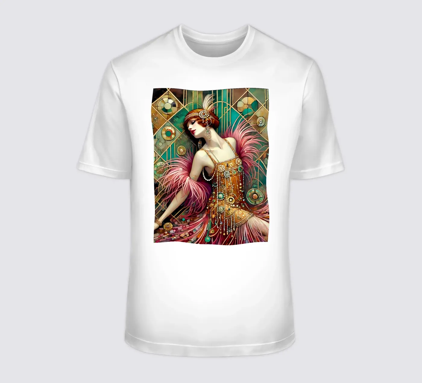 Flapper Dancer t-shirt da Art-Nouveau-Dsg