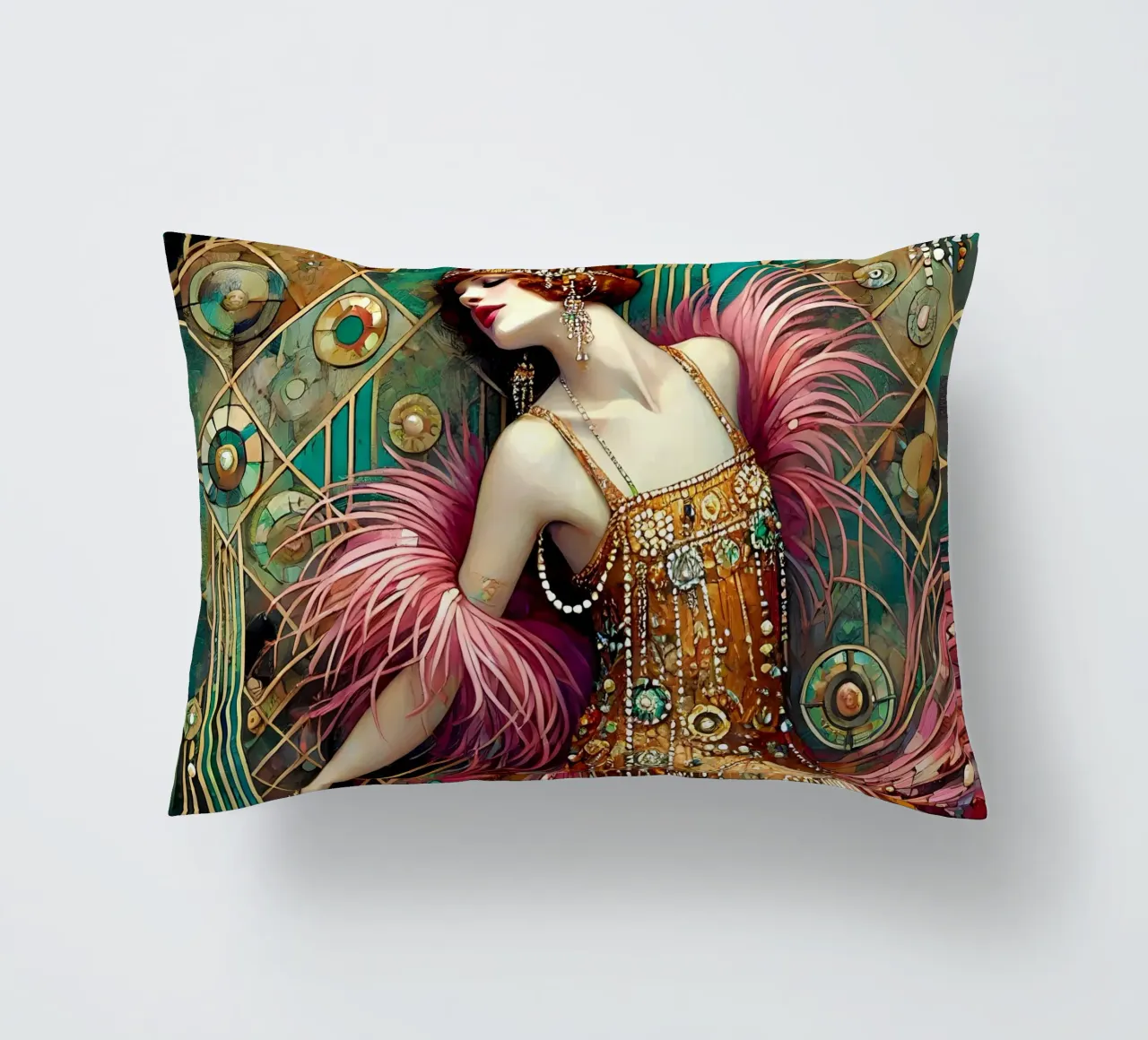 Flapper Dancer cuscino da Art-Nouveau-Dsg