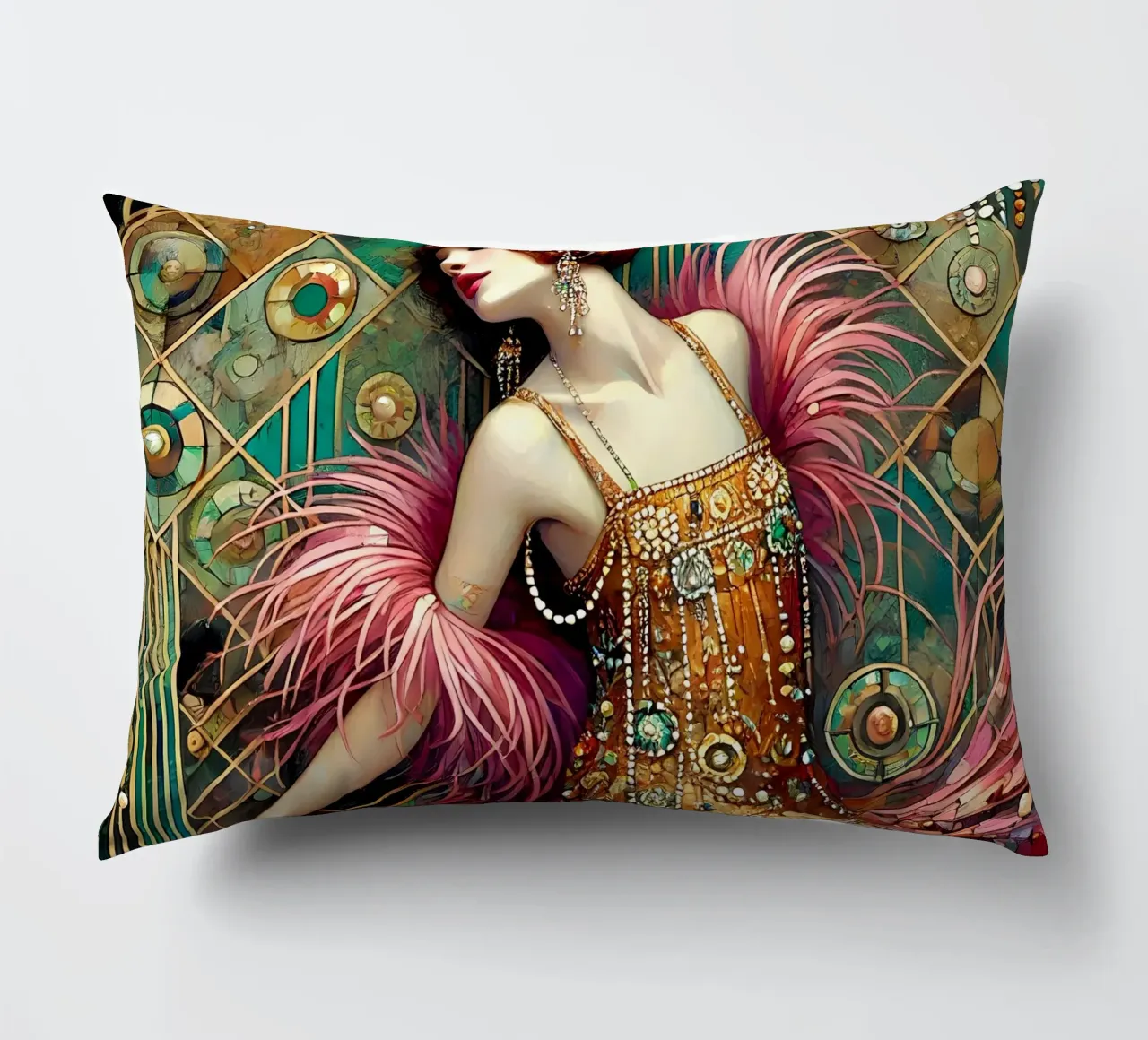 Flapper Dancer cuscino da Art-Nouveau-Dsg