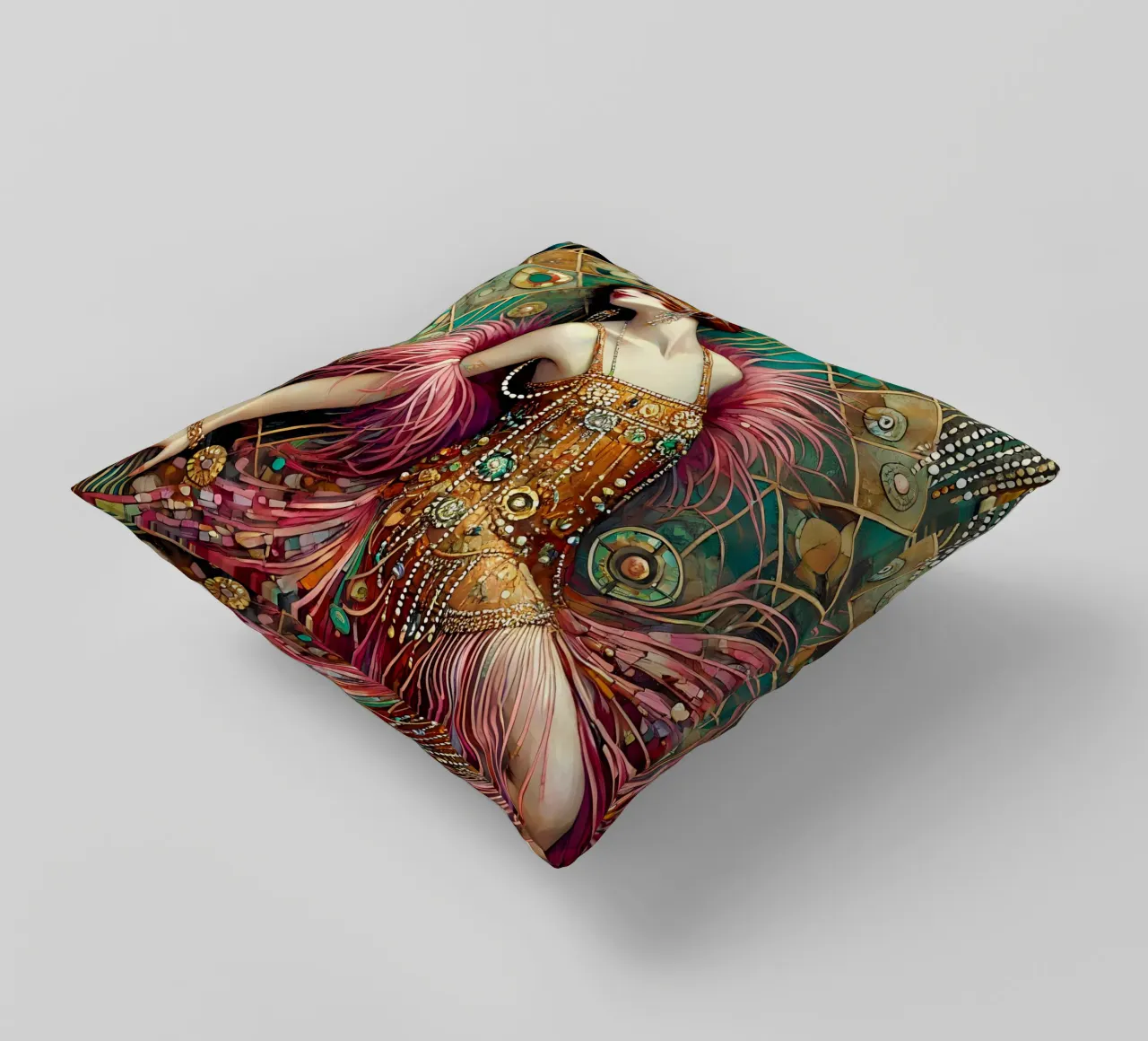 Flapper Dancer cuscino da Art-Nouveau-Dsg
