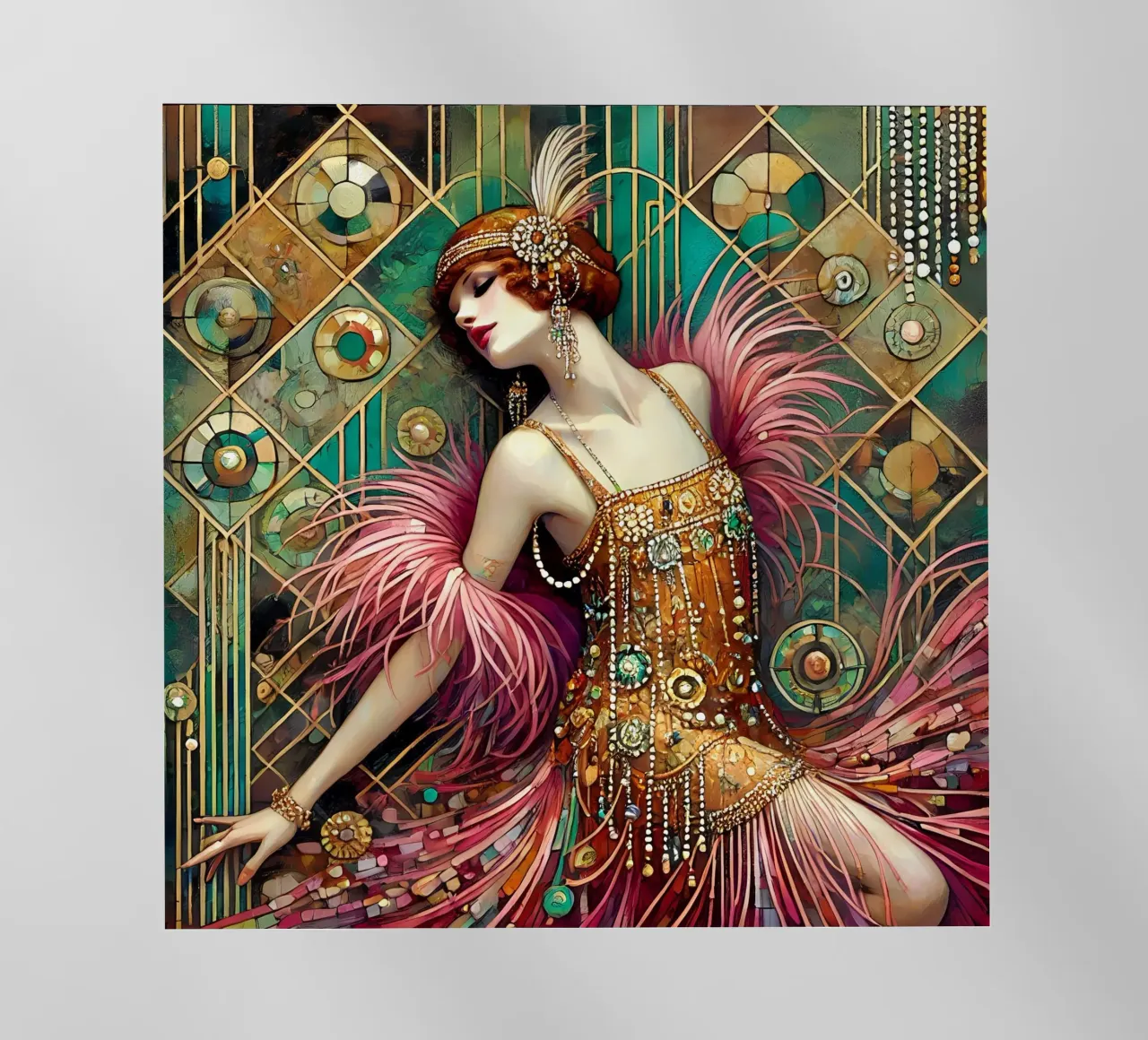 Flapper Dancer pellicola backlit da Art-Nouveau-Dsg