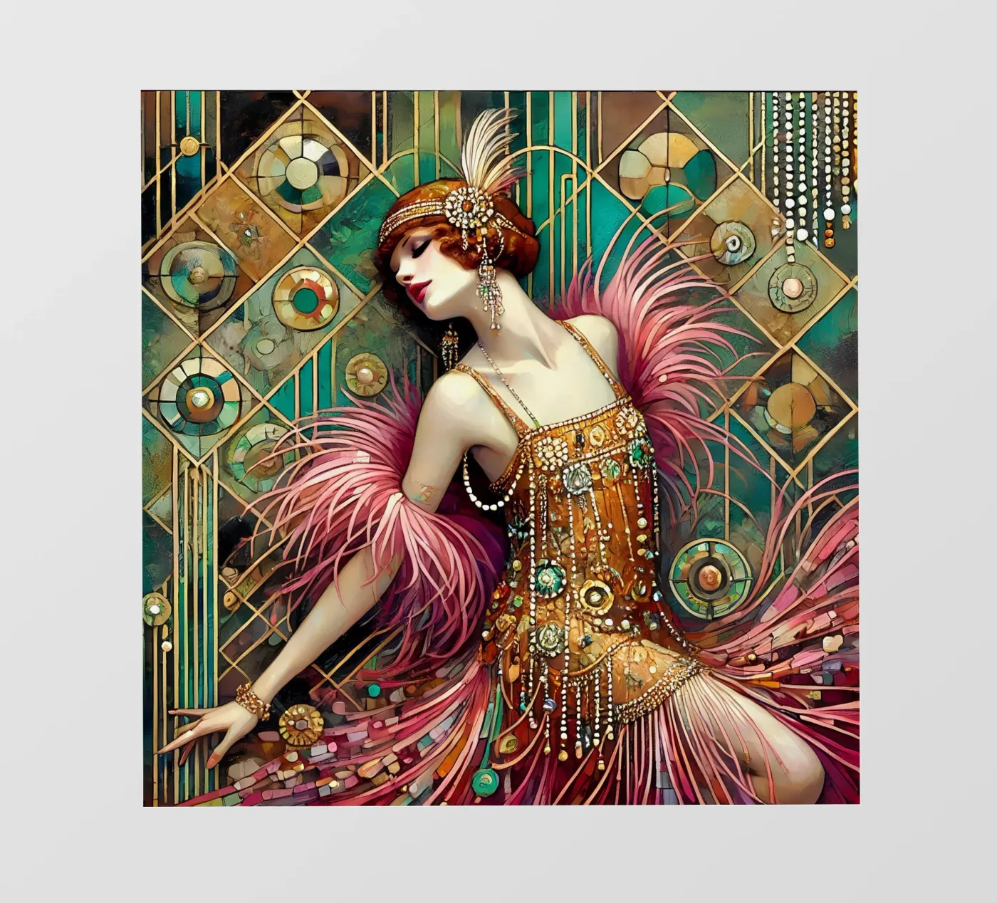 Flapper Dancer fotobehang van Art-Nouveau-Dsg