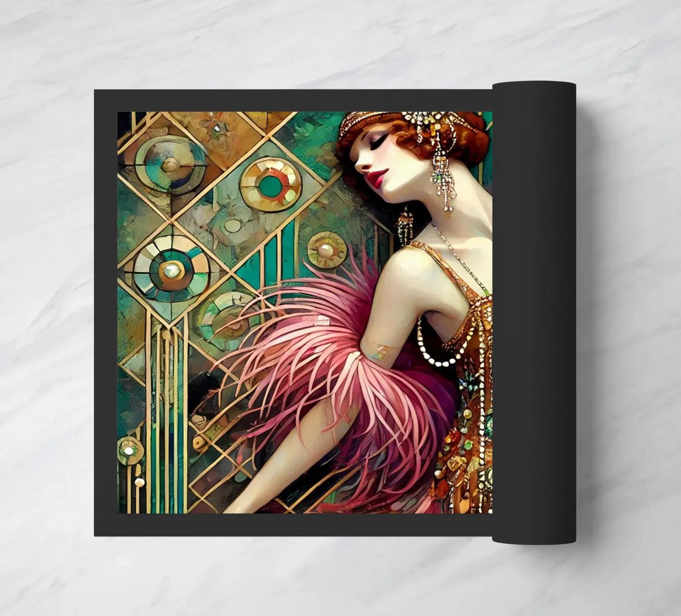 Flapper Dancer deurmat van Art-Nouveau-Dsg
