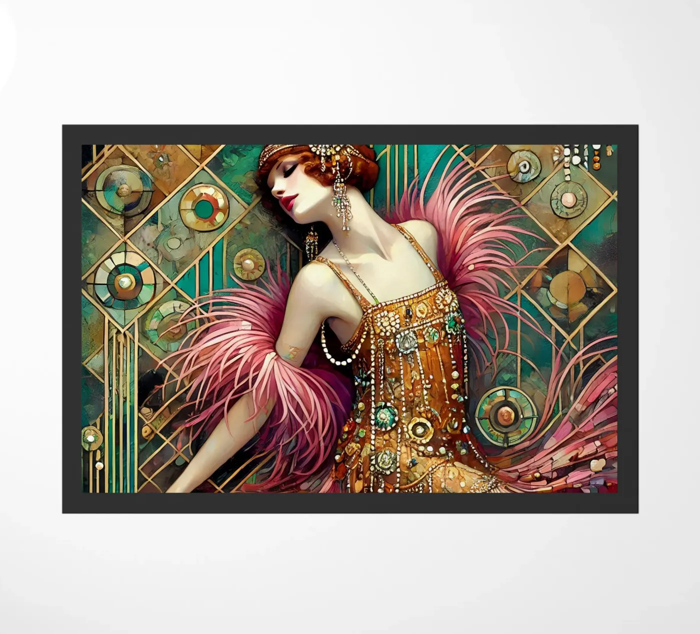 Flapper Dancer deurmat van Art-Nouveau-Dsg