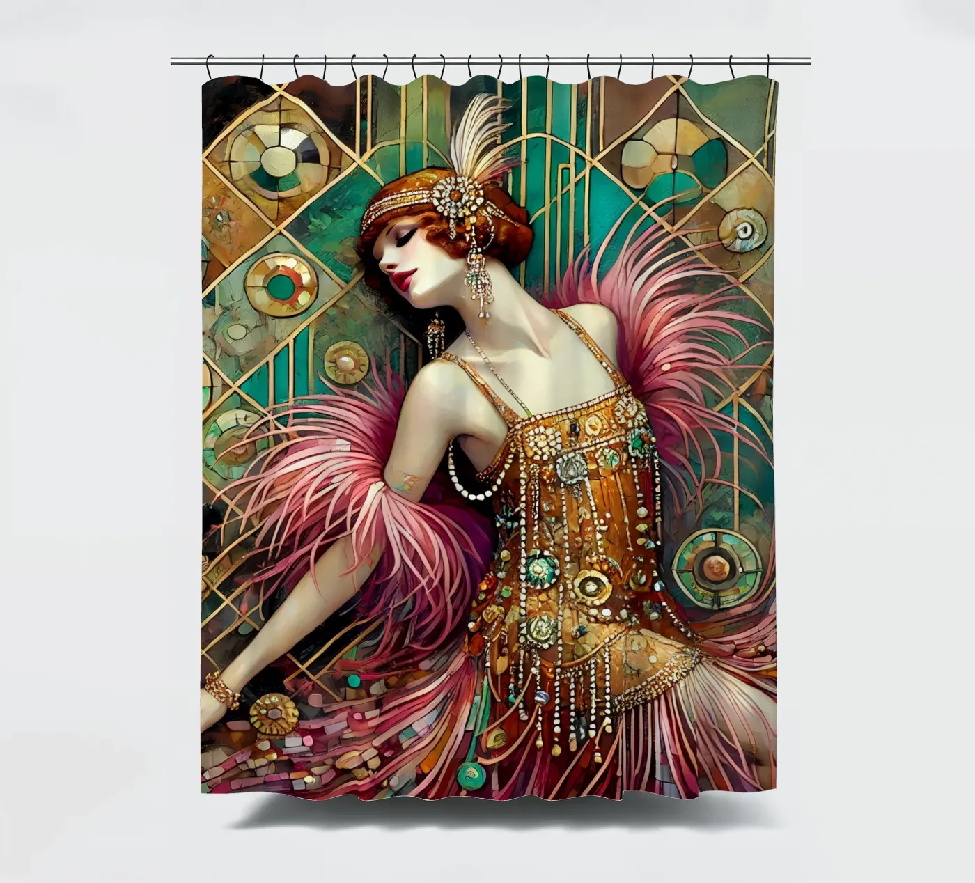 Flapper Dancer Duschvorhang von Art-Nouveau-Dsg