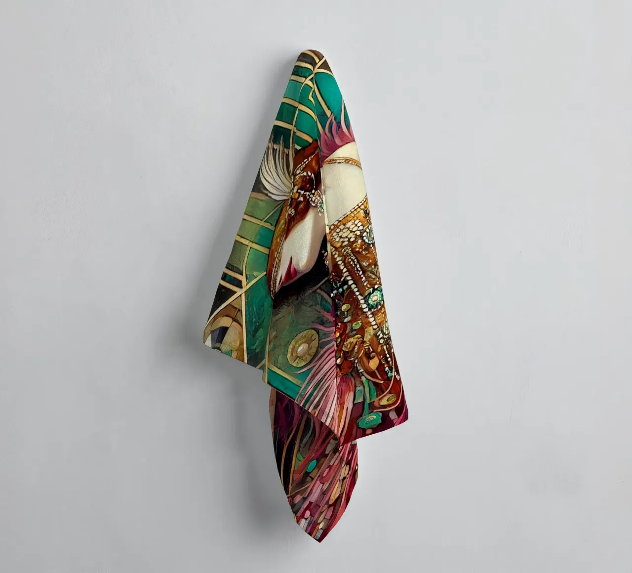 Flapper Dancer asciugamano da bagno da Art-Nouveau-Dsg