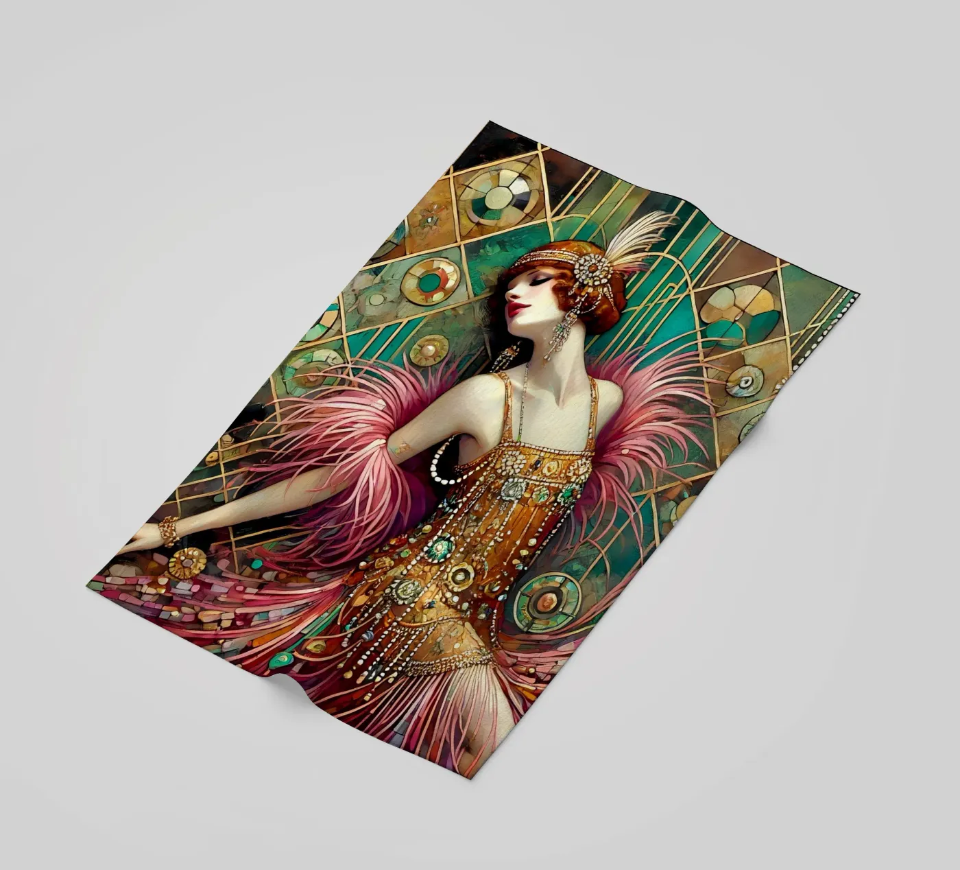 Flapper Dancer serviette de plage de Art-Nouveau-Dsg