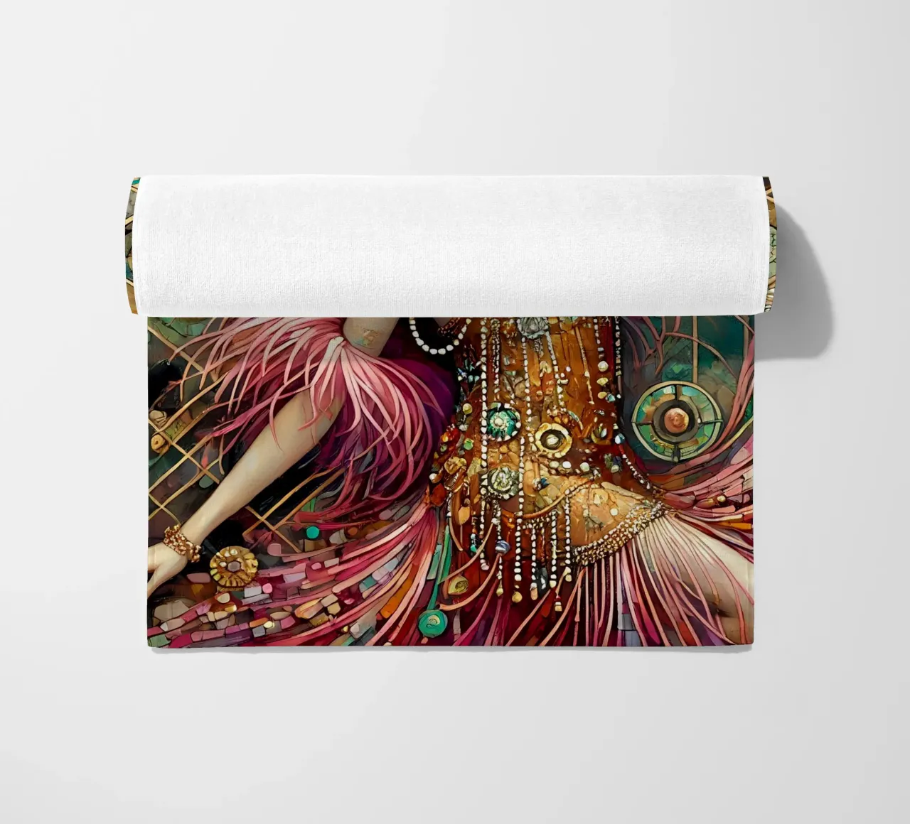 Flapper Dancer telo mare da Art-Nouveau-Dsg