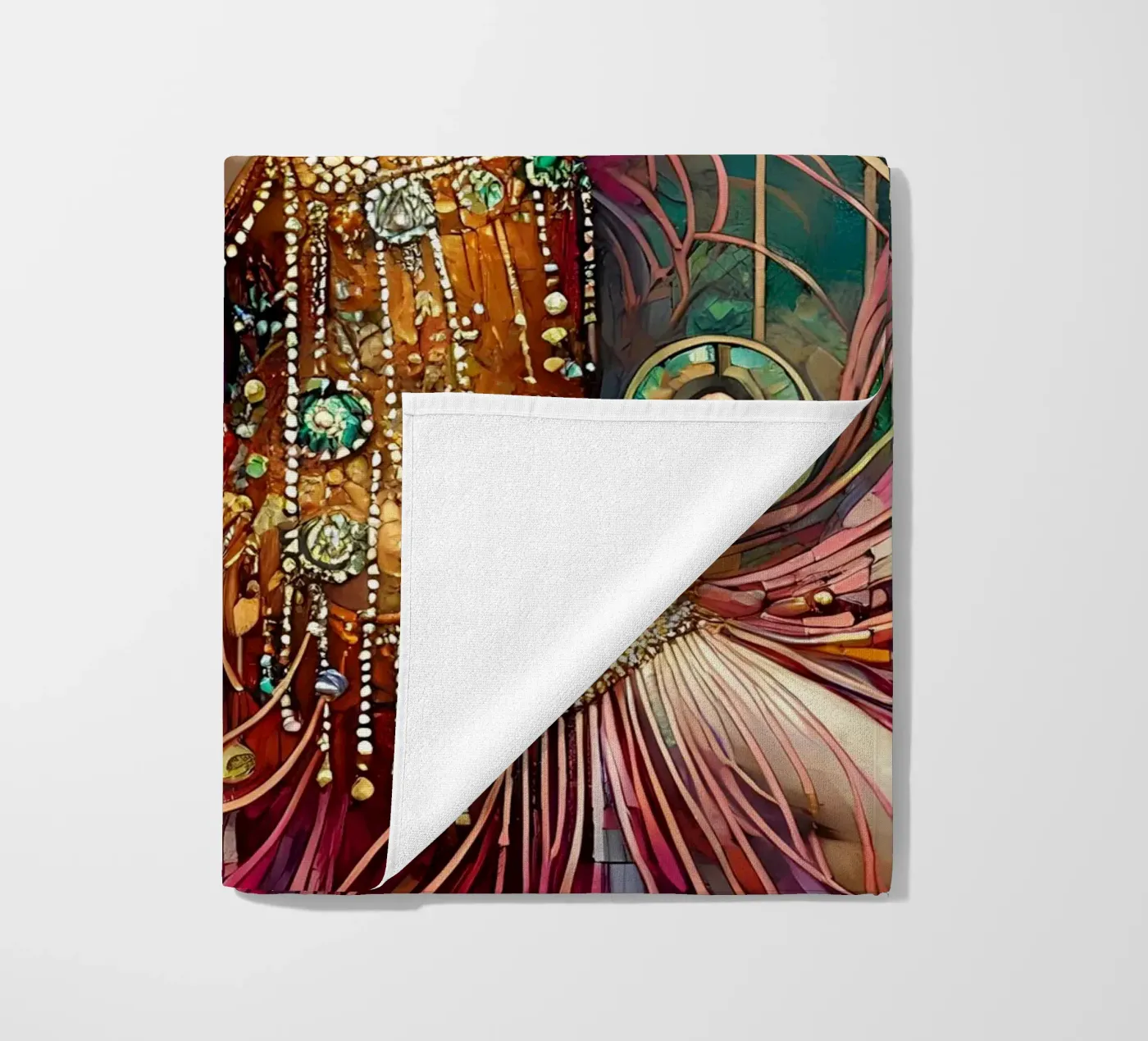 Flapper Dancer Strandtuch von Art-Nouveau-Dsg