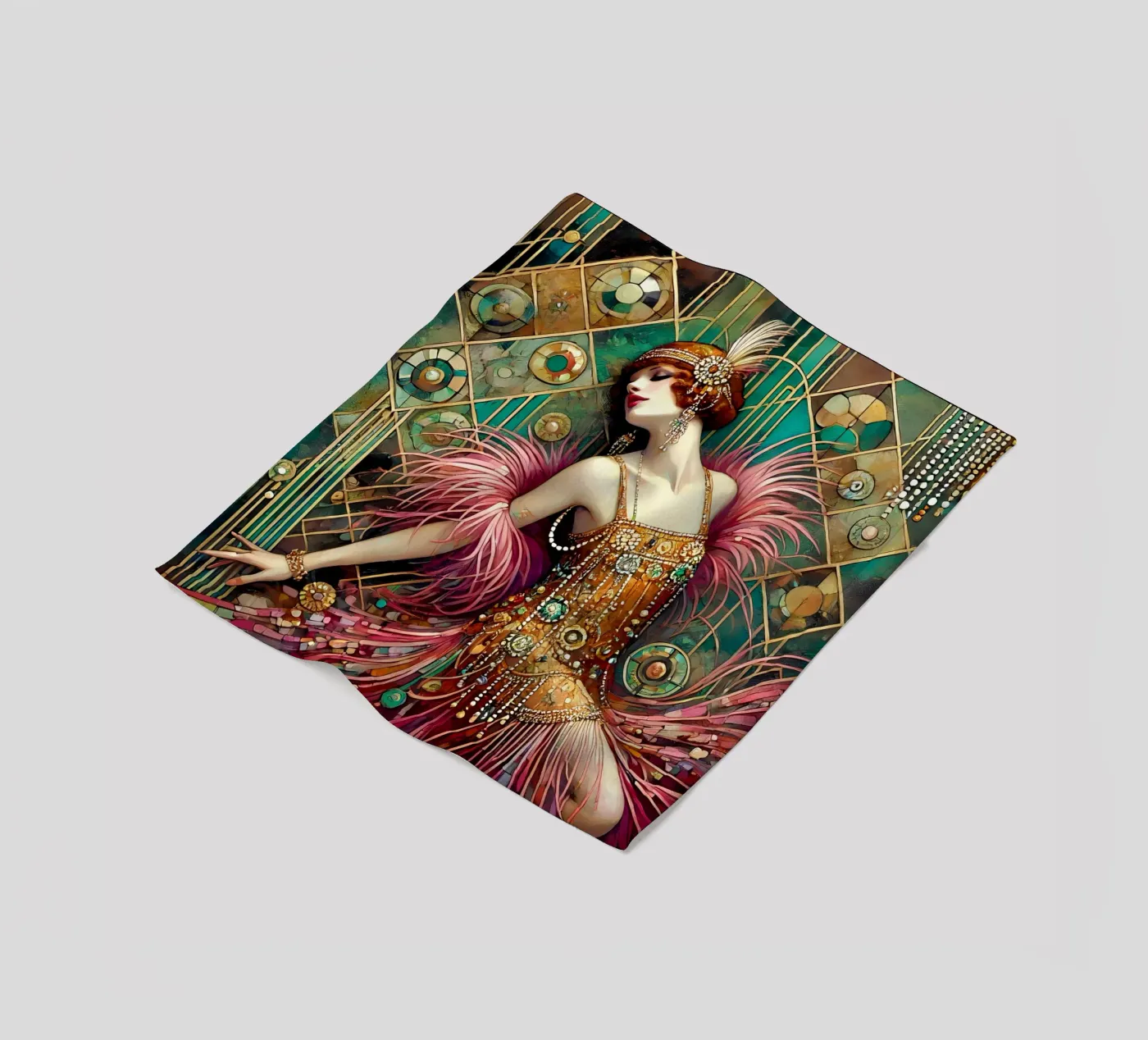 Flapper Dancer fleecedeken van Art-Nouveau-Dsg