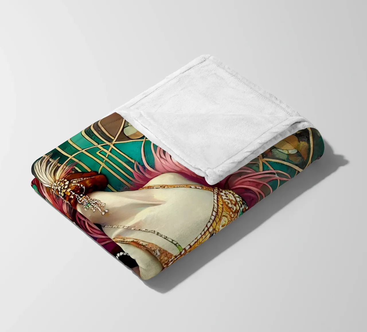 Flapper Dancer coperta in pile da Art-Nouveau-Dsg