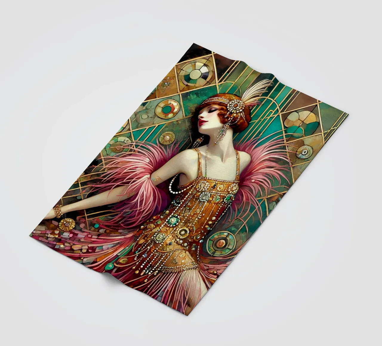 Flapper Dancer fleecedeken van Art-Nouveau-Dsg