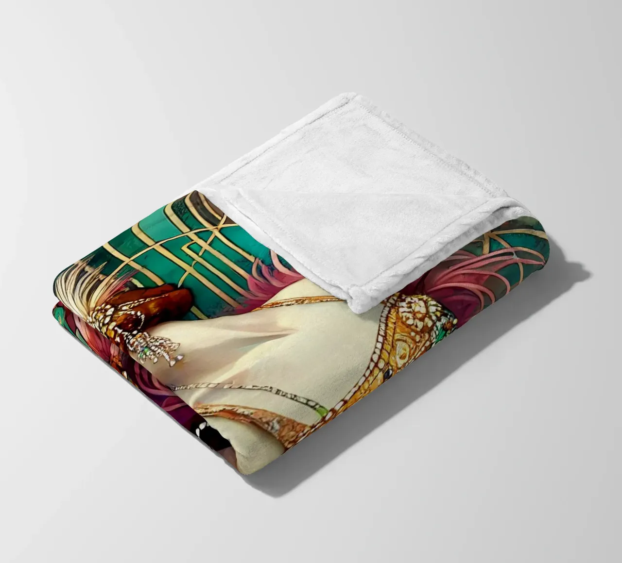 Flapper Dancer coperta in pile da Art-Nouveau-Dsg