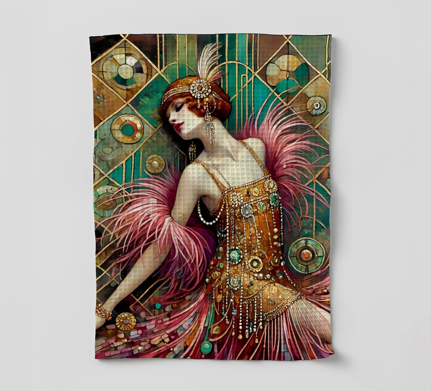 Flapper Dancer canovaccio da cucina da Art-Nouveau-Dsg