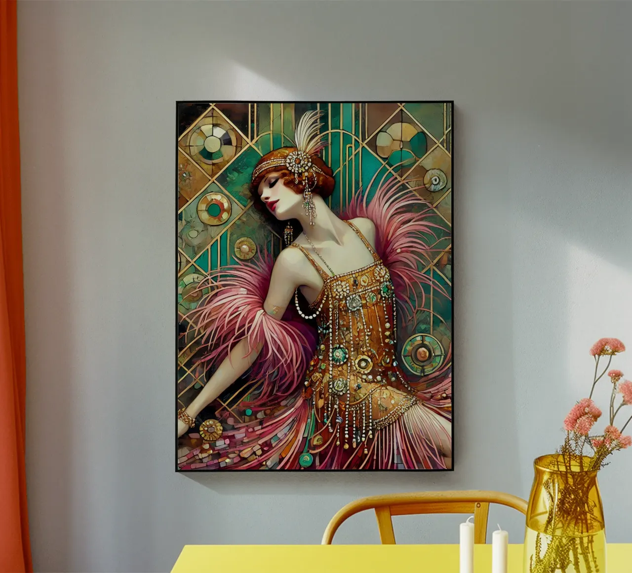 Flapper Dancer plexiglas de Art-Nouveau-Dsg