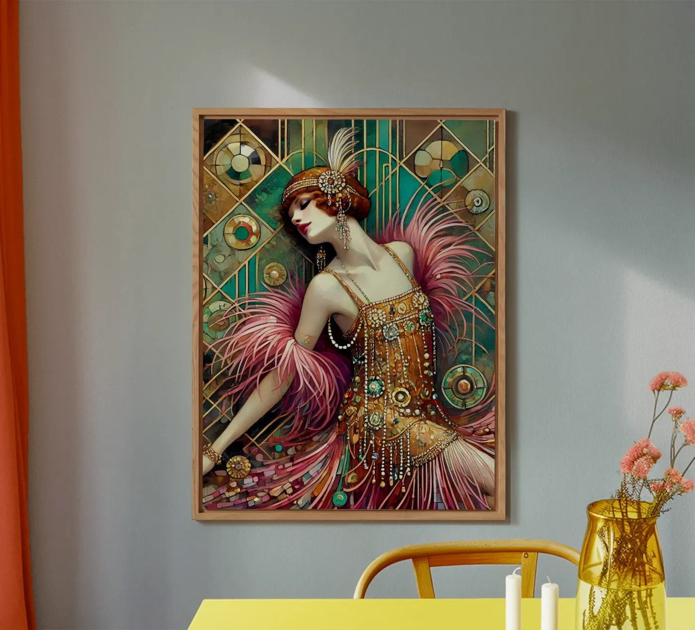 Flapper Dancer pannello forex da Art-Nouveau-Dsg