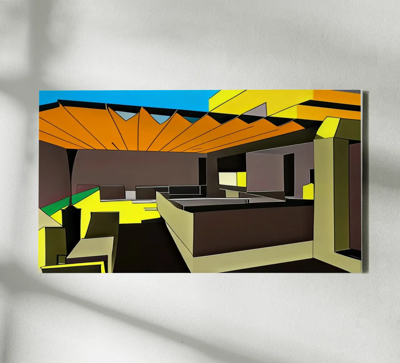 Lounge della piscina tela con Cornice a cassetta da Abstract Art by LK