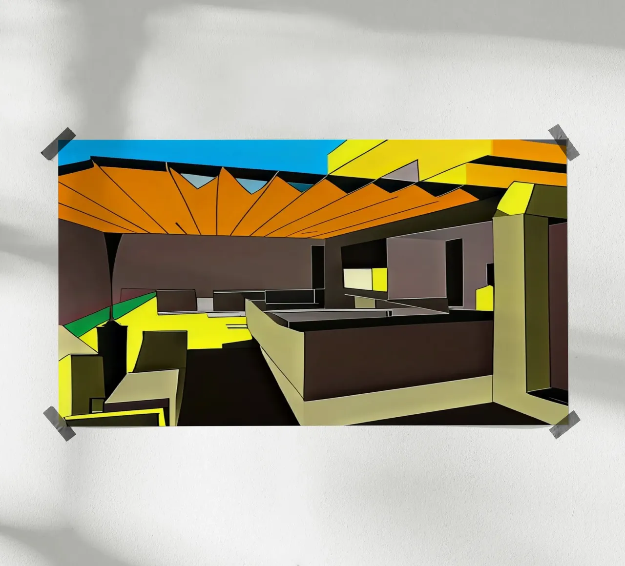 Lounge della piscina poster da Abstract Art by LK