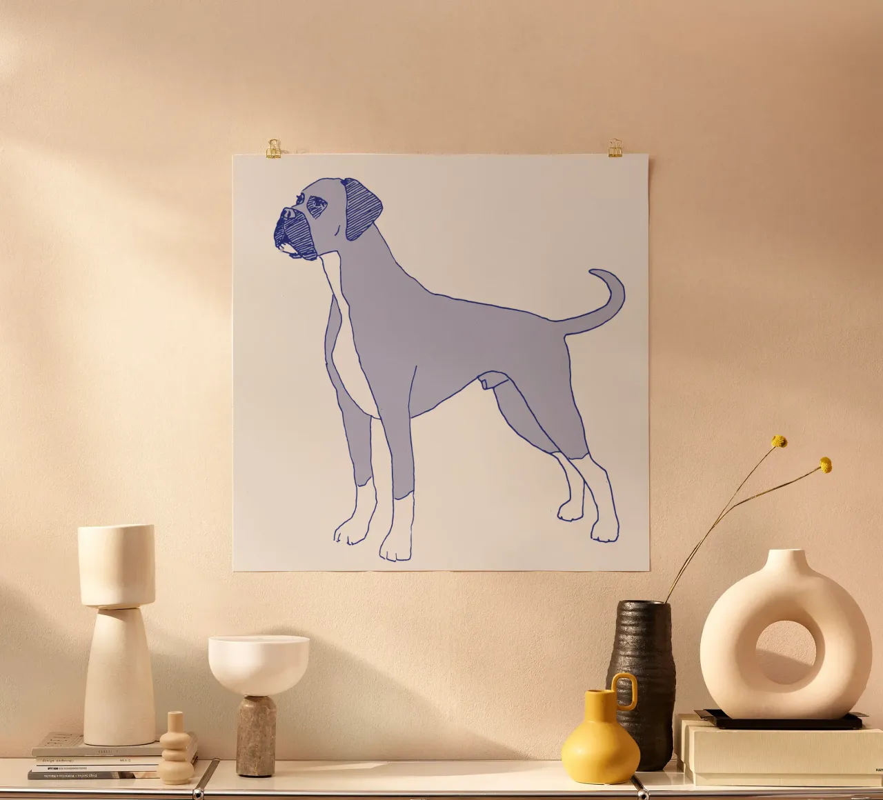 Deutscher Boxer poster con telaio in plastica da Face & Content