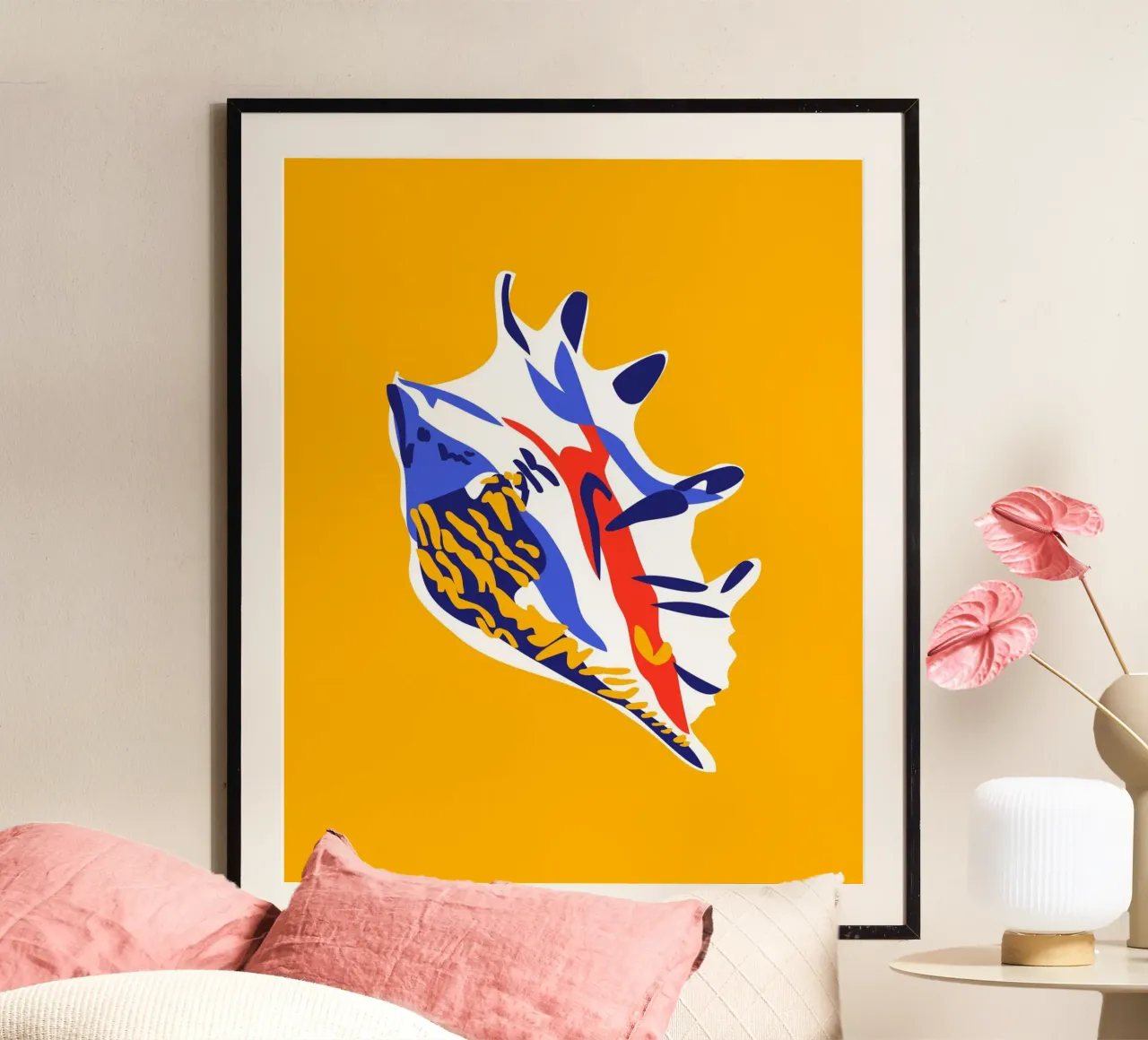 Conchiglia poster con telaio in alluminio da Mariery Young