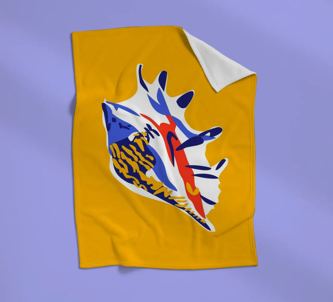 Seashell fleece blanket by Mariery Young