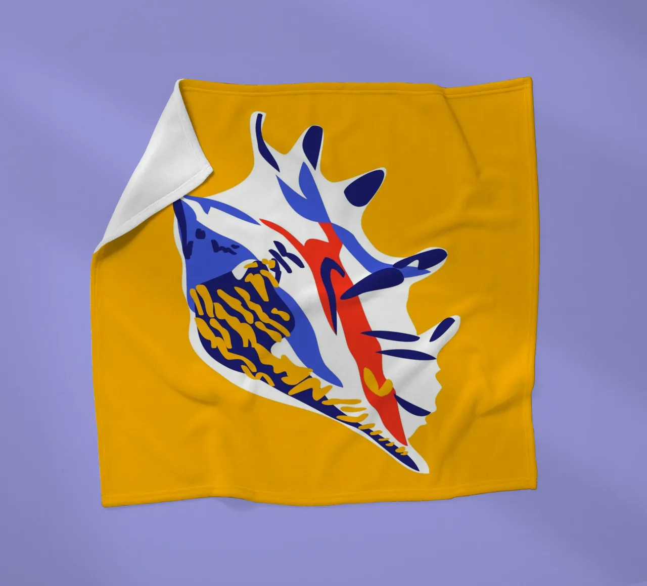 Seashell fleece blanket by Mariery Young