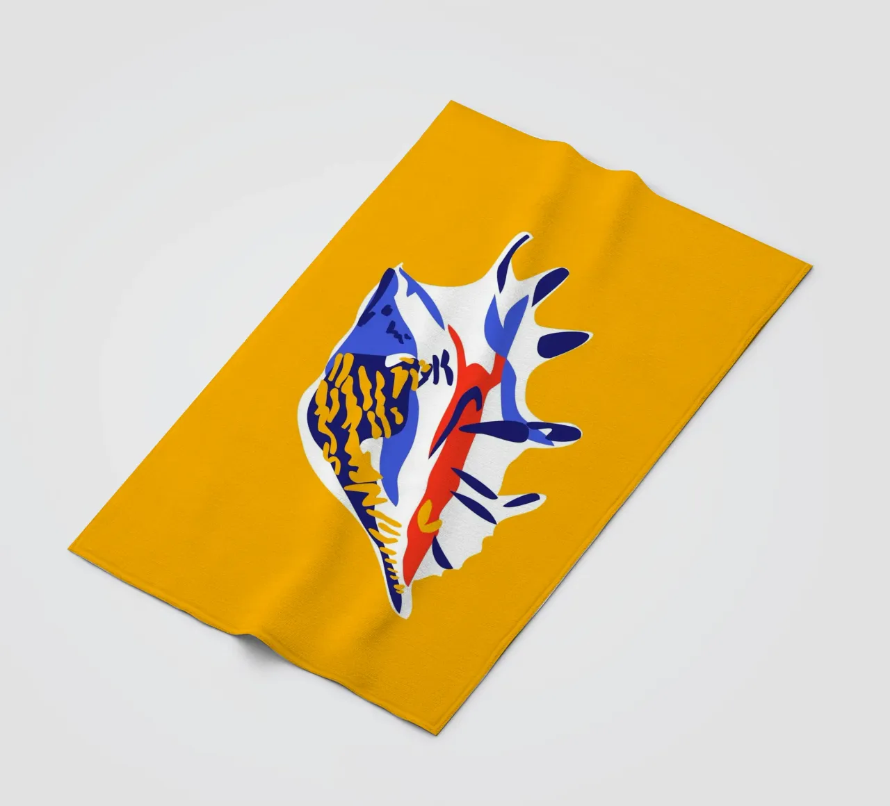 Seashell fleece blanket by Mariery Young