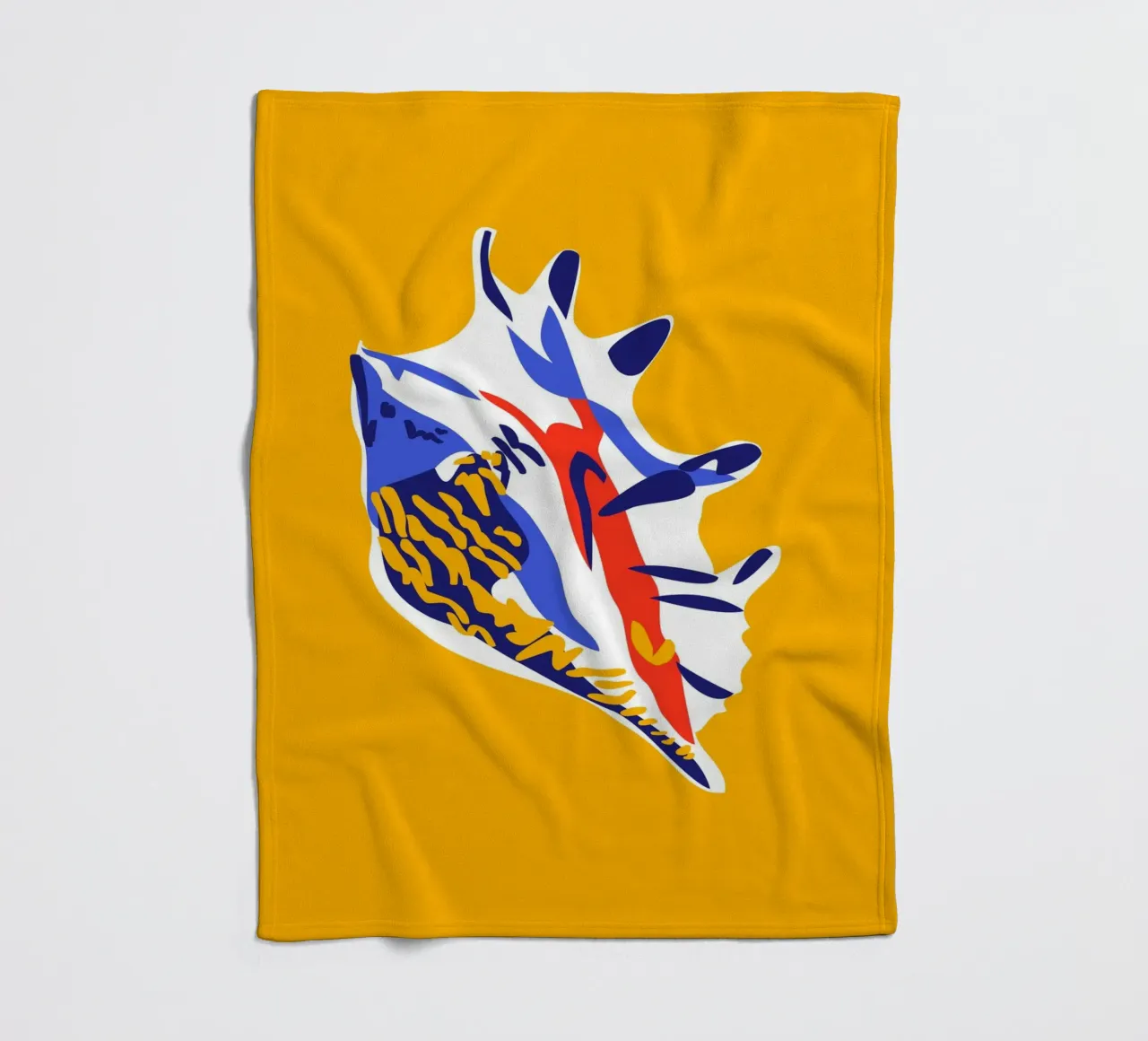 Seashell fleece blanket by Mariery Young