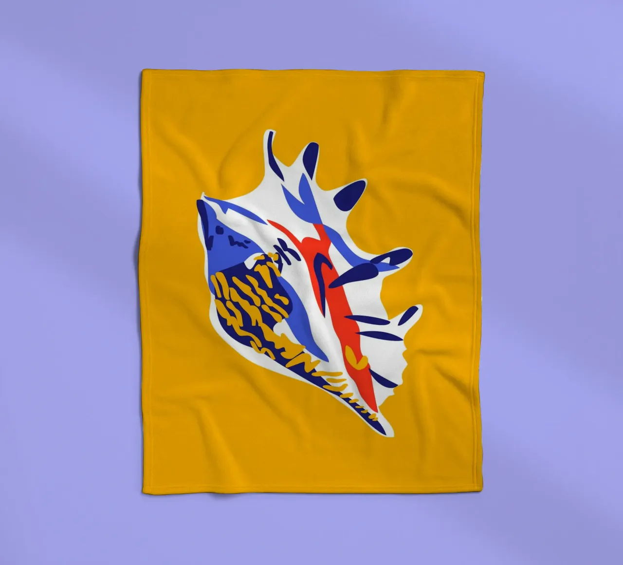 Seashell fleece blanket by Mariery Young